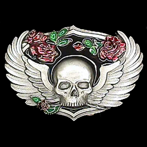 Belt Buckle - Skull & Wings